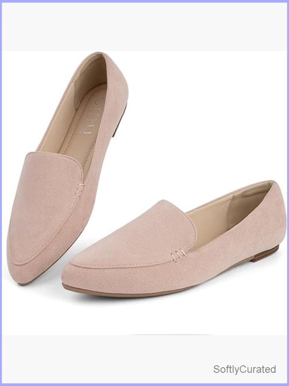 Pointed Toe Slip-On Loafers with Arch Support for Business Casual